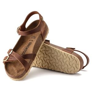 Birkenstock Kumba Women's Sandals - Cognac Leather (Size 37)